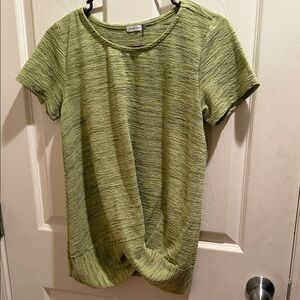 Olive Heathered Short Sleeve Women's Top